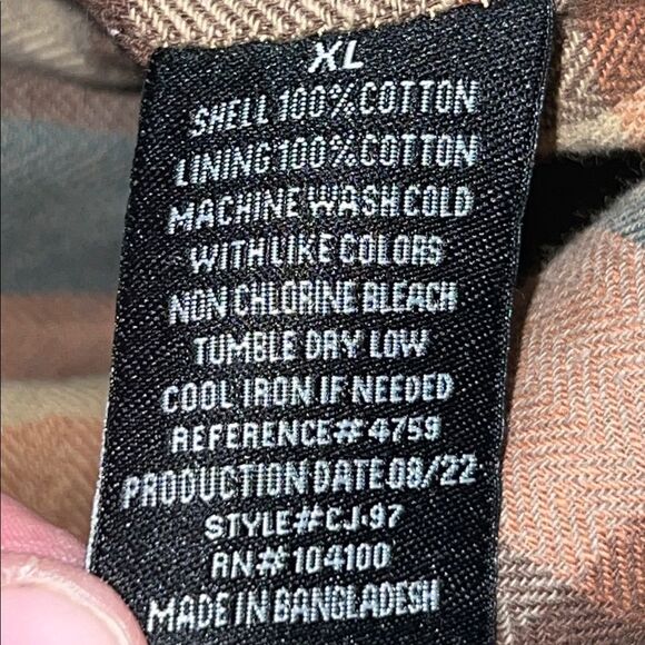 GIOBERTI Olive Green 100% Cotton & Soft Twill Shirt Jacket w/ Flannel Lining-XL - Picture 11 of 12